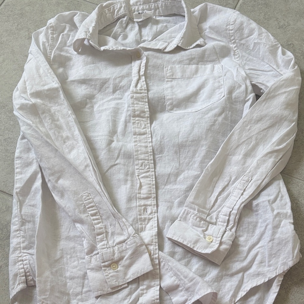 GAP White Blouse Classic Top